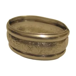 个银色金属链环或餐巾环。 20世纪