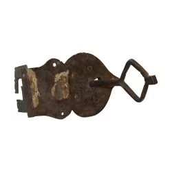 Old wrought iron lock. 20th century