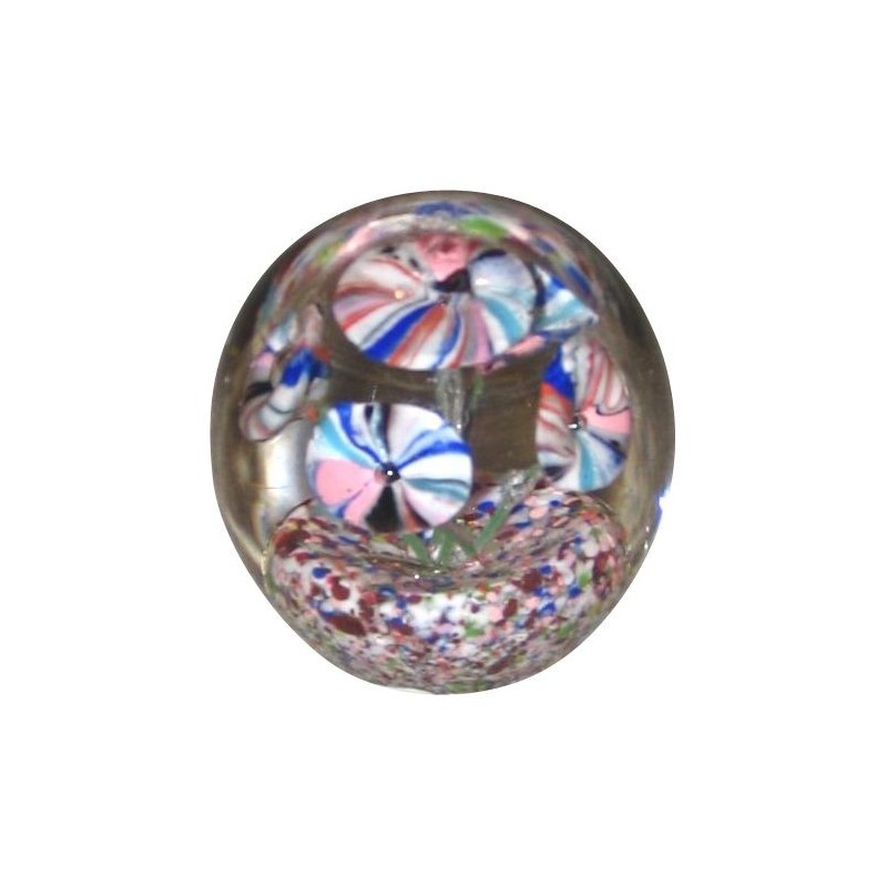 Sulfure rond avec décor "Milleflore". 20ème siècle - Moinat - Accessoires de décoration