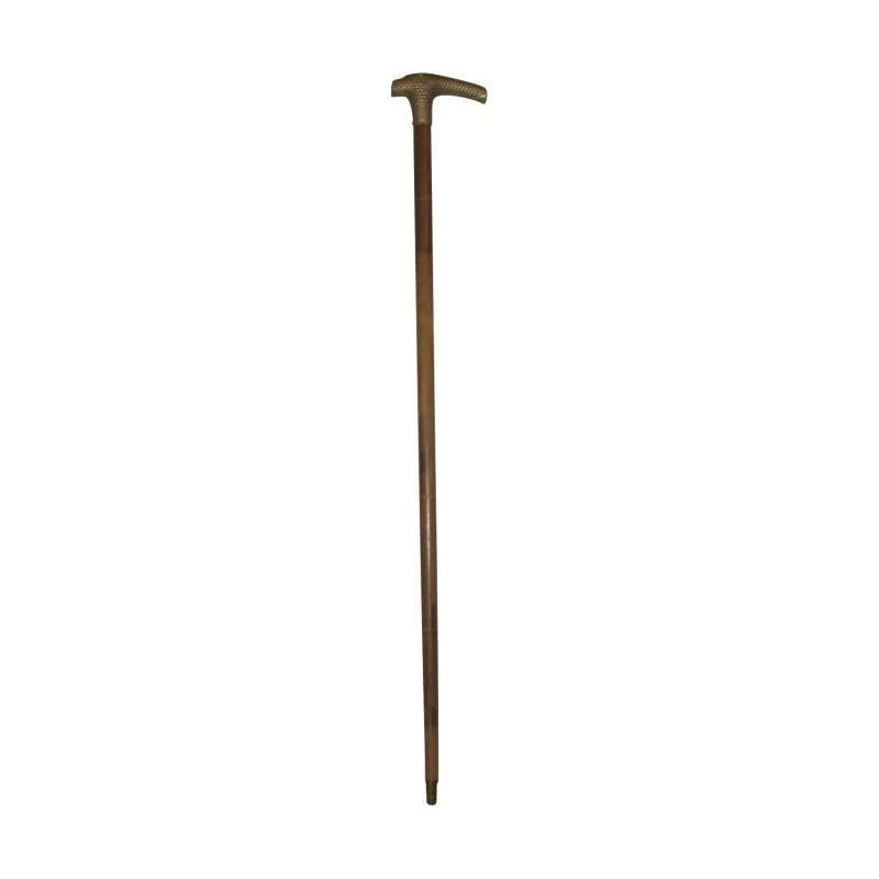 根带雨伞的木手杖。 20世纪 - Moinat - A TROUVER