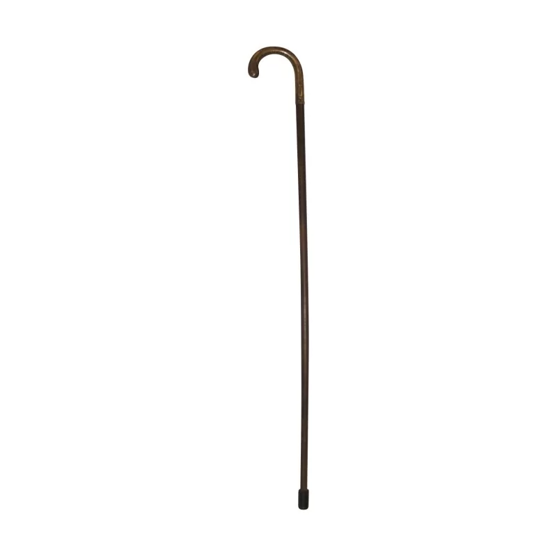 根带银色旋钮的木手杖。 20世纪 - Moinat - A TROUVER