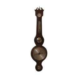 Baromètre en bois d acajou. Angleterre, 19ème siècle.
