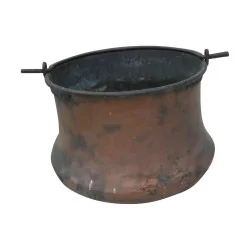 Large old copper cauldron. 20th century