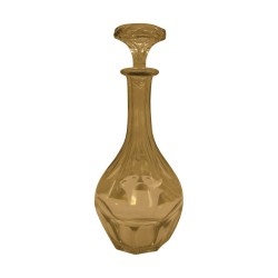 Grande carafe ancienne en cristal avec bouchon. 20ème siècle