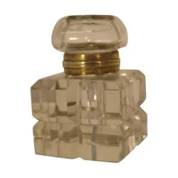 Encrier ancien en cristal. 19ème siècle.