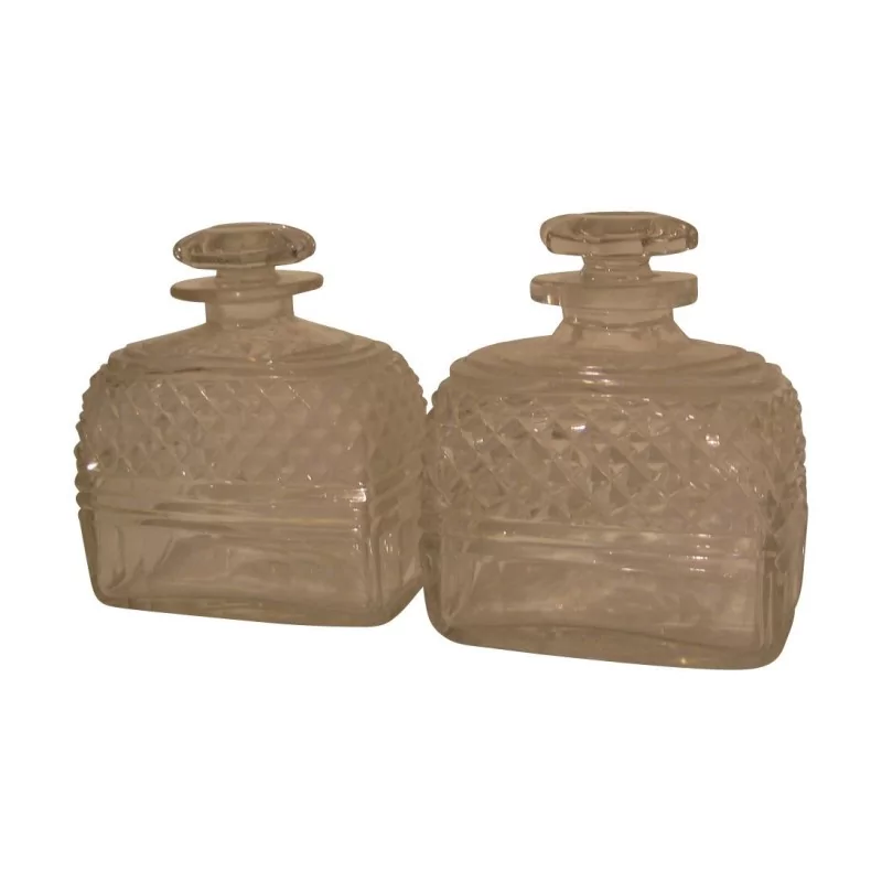 Pair of old crystal decanters. 20th century - Moinat - Carafes