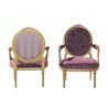 Salon Louis XVI en bois doré avec 1 canapé et 4 fauteuils - Moinat - Ensembles