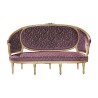 Salon Louis XVI en bois doré avec 1 canapé et 4 fauteuils - Moinat - Ensembles
