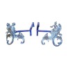 Pair of Louis XV andirons in bronze. 18th century. - Moinat - Firedogs, Andirons