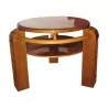 Art-Deco 圆形台座桌，带胡桃木壁龛和顶部…… - Moinat - End tables, Bouillotte tables, 床头桌, Pedestal tables