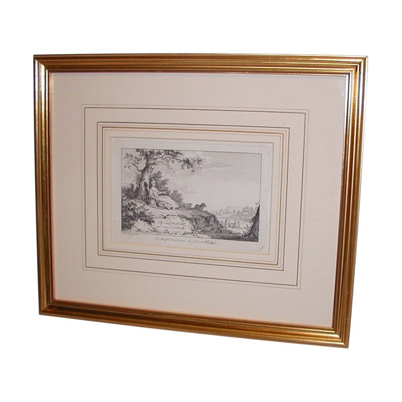 Série de 8 gravures sous verre noir-blanc, Aberli, - Moinat - Gravures