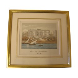 Lithographie sous verre "Hôtel de la Métropole