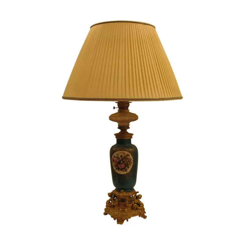 Sèvres 瓷器和青铜雕刻油灯，带…… - Moinat - 台灯