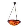 Chandelier with beige and red Daum cut, with cut glass, … - Moinat - A TROUVER