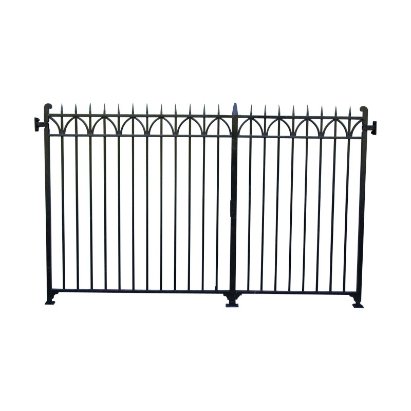 Portail Directoire en fer forgé peint en gris,19ème. - Moinat - Portails, Potences Portail Directoire en fer forgé peint en gris,19ème. - Moinat - Portails, Potences