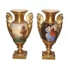 Paire de vases de Sèvres Empire, doré avec décor peint. France … - Moinat - VE2020/1vendu