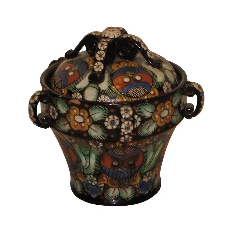 earthenware sugar bowl from Thun, in perfect condition. Switzerland, 19th … - Moinat - Chinaware, Porcelain