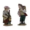 Paar „Vigneron“-Figuren aus Sax-Porzellan. 19. … - Moinat - Innenzubehöre