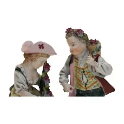 Paar „Vigneron“-Figuren aus Sax-Porzellan. 19. …