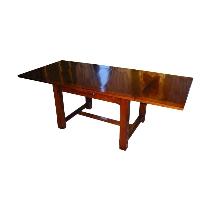 dining room table in rustic cherry wood with 2 extensions … - Moinat - Dining tables