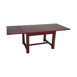 dining room table in rustic cherry wood with 2 extensions …