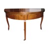 Louis-Philippe half-moon walnut table. Switzerland, 19th century. - Moinat - Dining tables