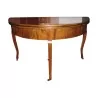 Louis-Philippe half-moon walnut table. Switzerland, 19th century. - Moinat - A TROUVER