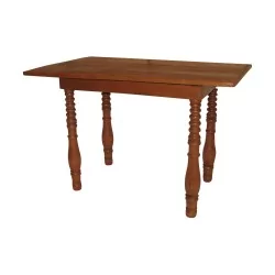Old table in rustic fir. 20th century