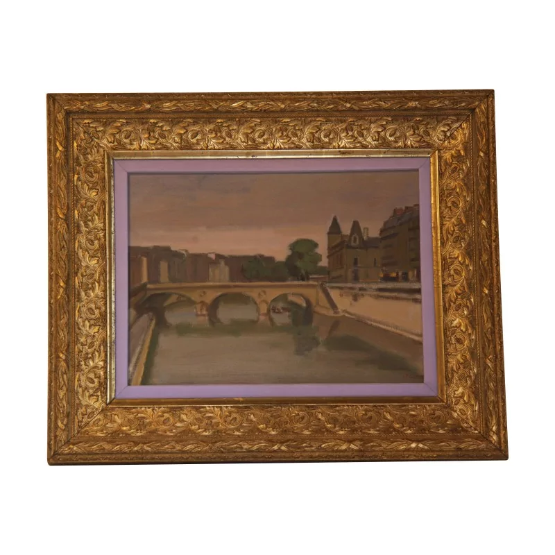 Oil painting on canvas “Paris - The Seine”, signed Charles … - Moinat - VE2022/1