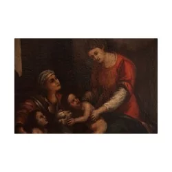 Gemälde, Öl auf Leinwand „Religiöse Szene“, Nr. …