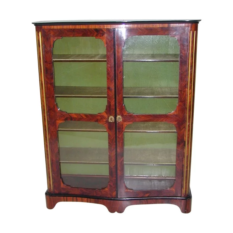Louis XIV showcase in violet wood, green interior glass, … - Moinat - Furniture