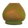 Art-Deco-Vase in Lachs und grüner Glaspaste, signiert … - Moinat - Schachtel, Urnen, Vasen