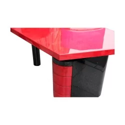 письменный стол в современном стиле из лакированной красной козьей кожи и …