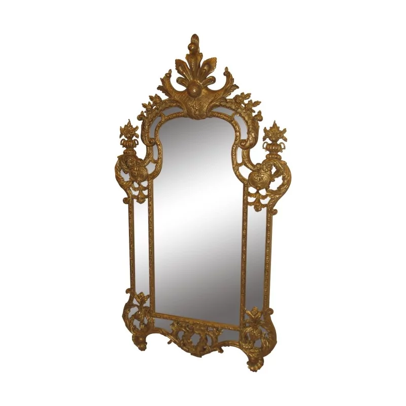 摄政时期风格的木雕镀金镜子。 - Moinat - 镜子