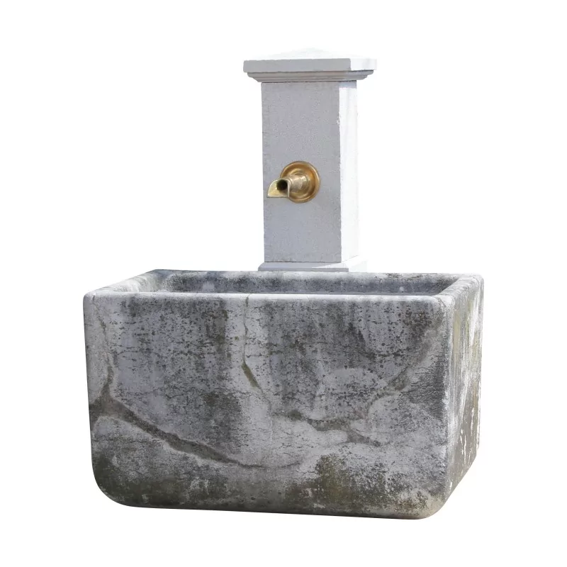 Jura stone basin, restored with goat and neck in … - Moinat - Fountains