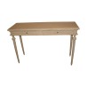 Console avec 2 tiroirs en bois sculpté patiné blanc. - Moinat - Consoles, Dessertes, Dos de canapé