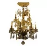 Louis XIV \"Mazarin\" bronze chandelier in richly chiseled bronze - Moinat - Chandeliers, Ceiling lamps