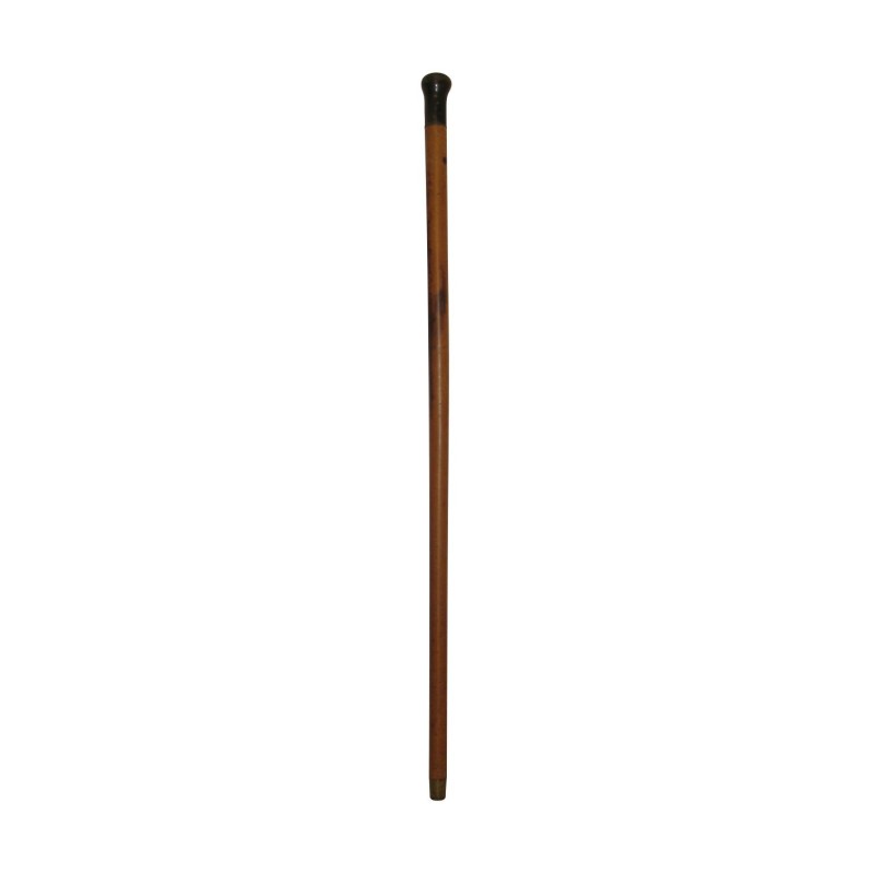 Canne ancienne en bois avec pommeau rond en corne. - Moinat - Accessoires de décoration Canne ancienne en bois avec pommeau rond en corne. - Moinat - Accessoires de décoration