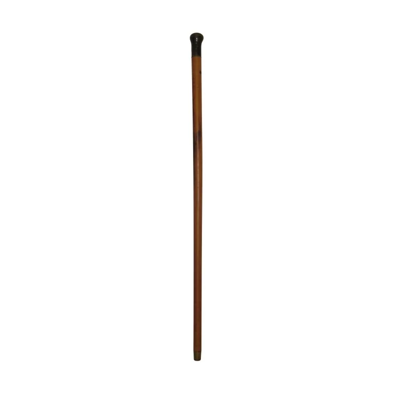 Old wooden cane with round horn knob. - Moinat - Decorating accessories