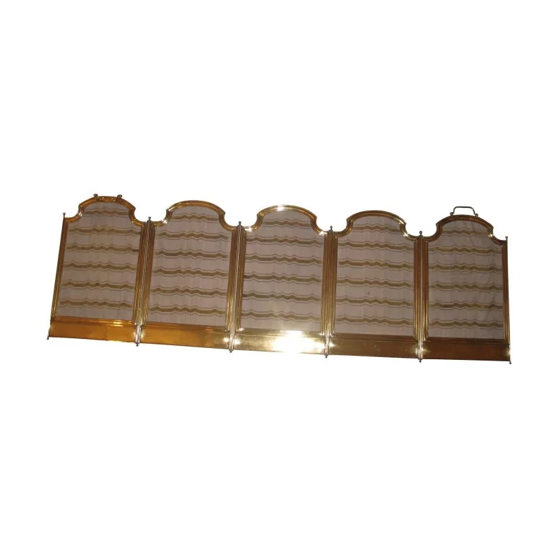 个防火墙 5 个黄铜挡板。 19世纪时期。 - Moinat - 壁炉屏风