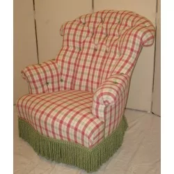 toad armchair model “Marie-Antoinette”, upholstery …