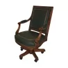 Louis XVI style swivel office armchair in stained beech - Moinat - Armchairs