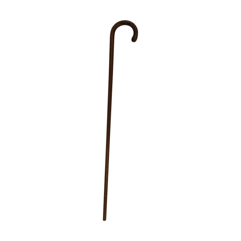 Canne ancienne en bois avec incrustation sur le pommeau. - Moinat - Accessoires de décoration Canne ancienne en bois avec incrustation sur le pommeau. - Moinat - Accessoires de décoration