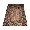 Kelim rug, Iran, black with floral pattern, handwoven. - Moinat - Rugs