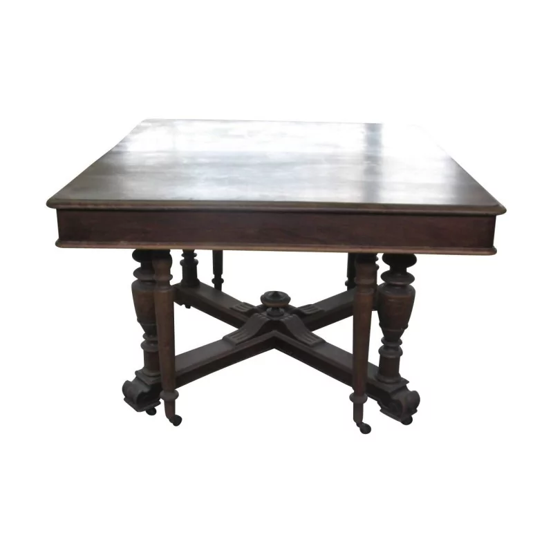 Henry II dining room table in walnut, without extension with … - Moinat - Dining tables