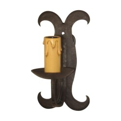 Applique en fer forgé à 1 lumière.