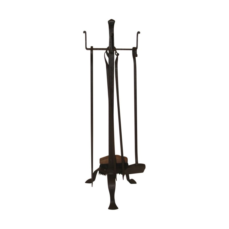 Lot d'outils de cheminée en fer forgé. - Moinat - Accessoires de cheminée Lot d'outils de cheminée en fer forgé. - Moinat - Accessoires de cheminée