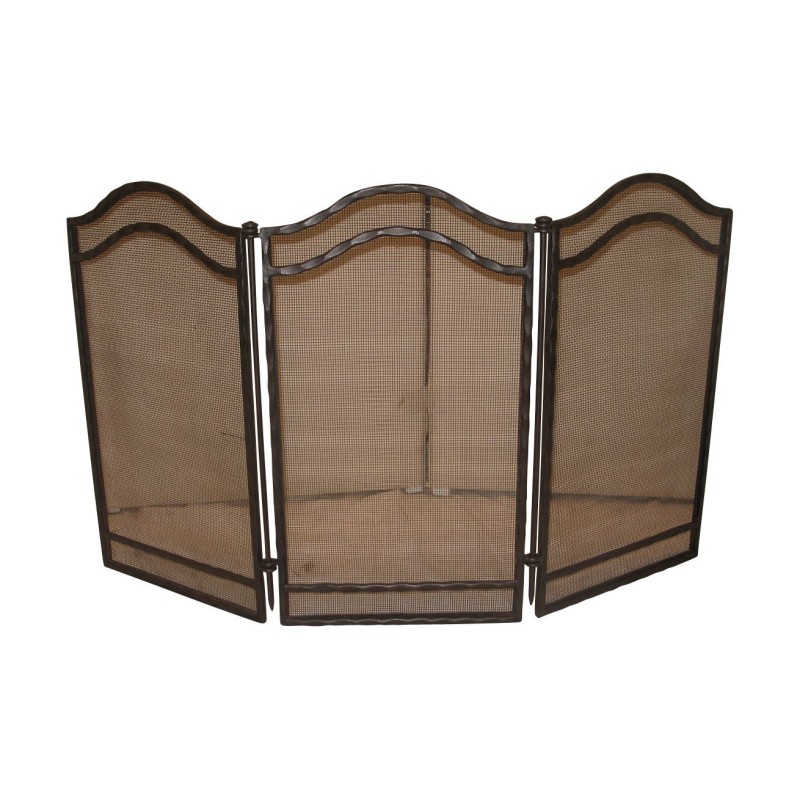 Brandwand mit 3 schmiedeeisernen Fensterläden. - Moinat - Kaminschirme Brandwand mit 3 schmiedeeisernen Fensterläden. - Moinat - Kaminschirme