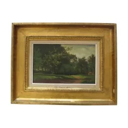 Painting, oil on canvas “Landscape”, attributed to Barthélémy MENN …