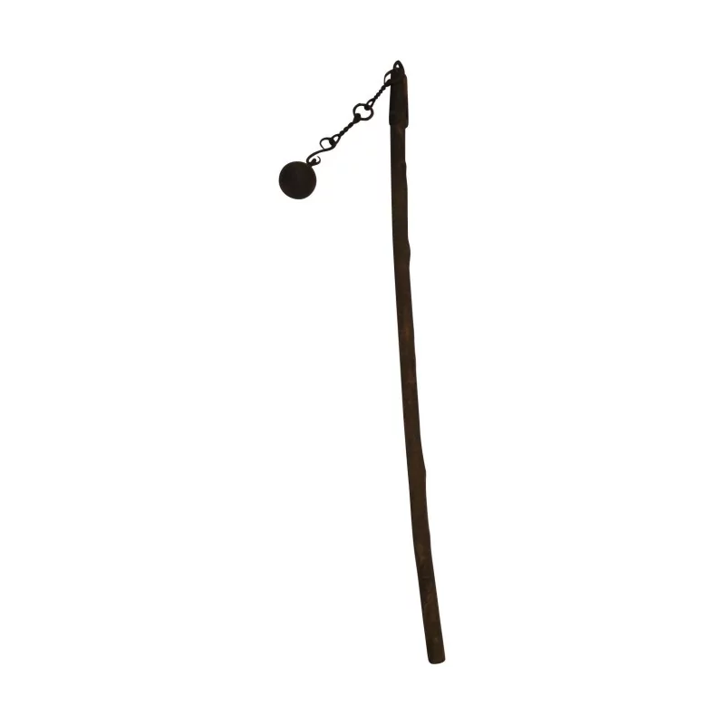 wrought iron flail with wooden handle. 17th century period. - Moinat - Decorating accessories